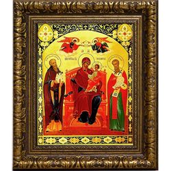 Экономисса (Домостроительница). Икона Божьей матери на холсте.