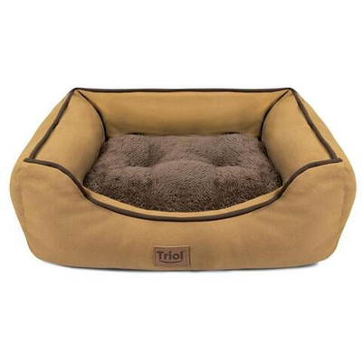 Лежанка прямоугольная "Осенняя классика" M, коричневая, 610*480*180мм, Triol