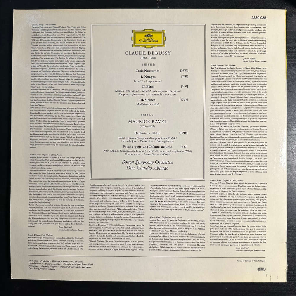 Дебюсси - Три ноктюрна / Равель - Дафнис и Хлоя, Павана (Германия)