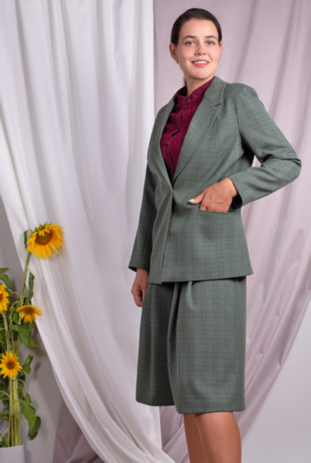 Жакет с подкладом 3442ВЕ, шалфей #45Ш043442ВЕ