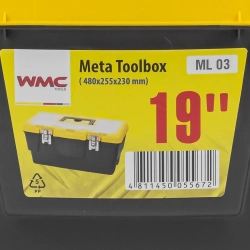 Ящик пластмассовый 19'', 480x255x230мм WMC TOOLS WMC-ML.03