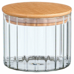 Банка для сыпучих продуктов 540мл "Vertical" с бамбуковой крышкой
