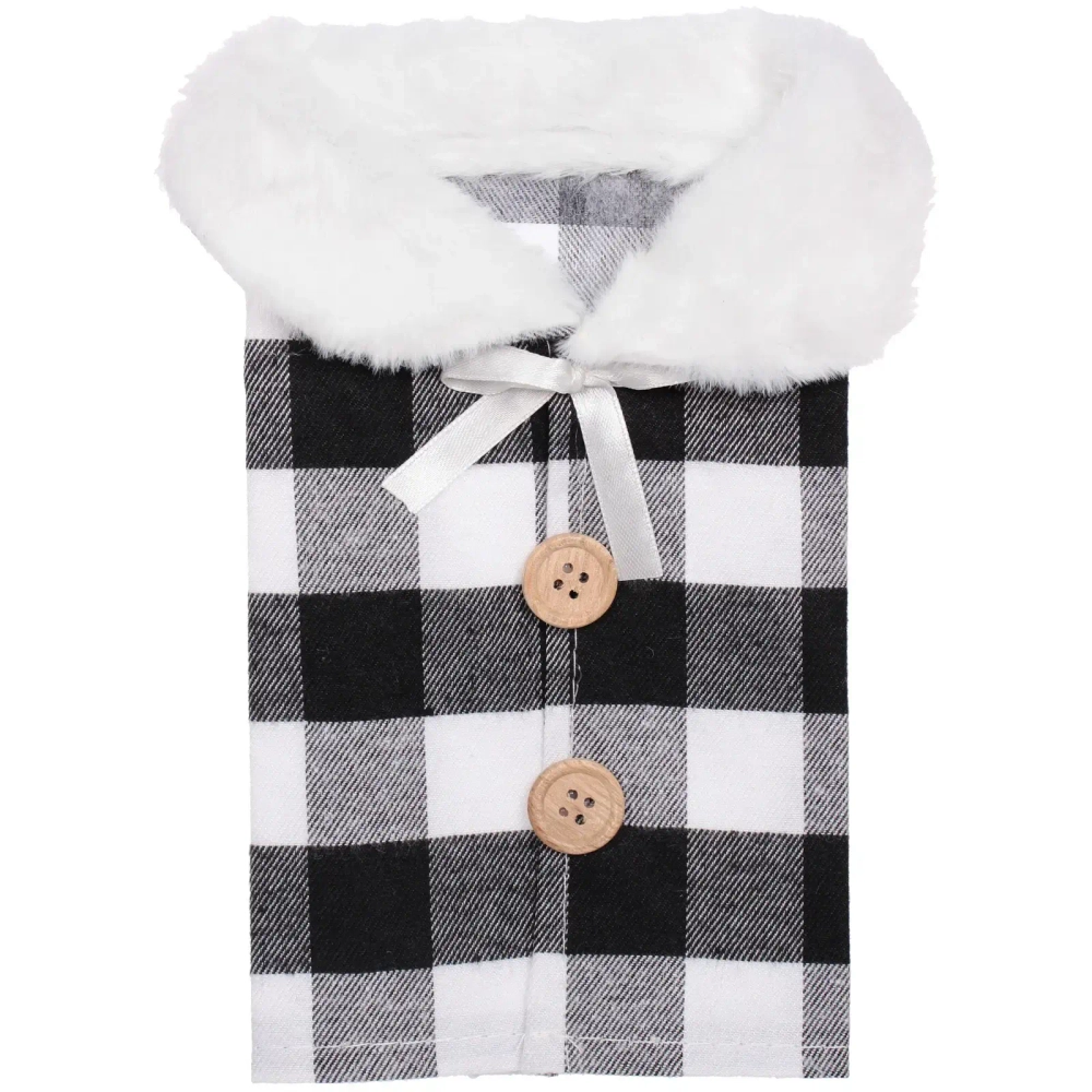 Украшение на бутылку «Клетчатый наряд» 15*20 см