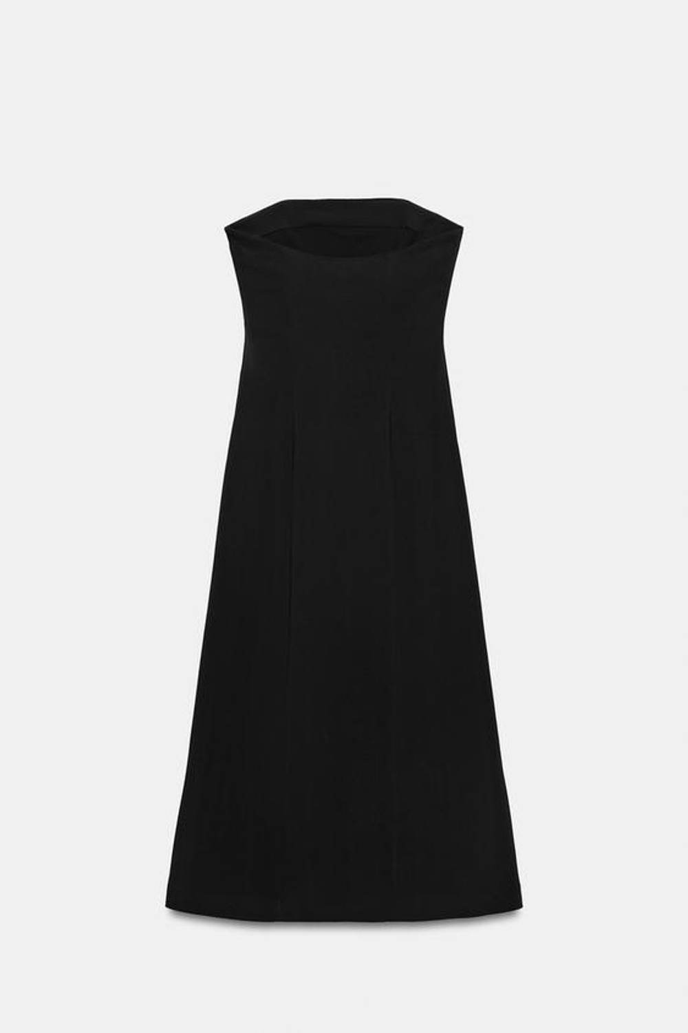 ZARA ПЛАТЬЕ БЕЗ БРЕТЕЛЕЙ — ZW COLLECTION, ЧЕРНЫЙ