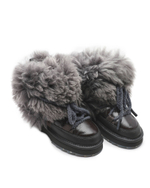 Кожаные угги blurred glossy EMU Australia - черный(W12812)