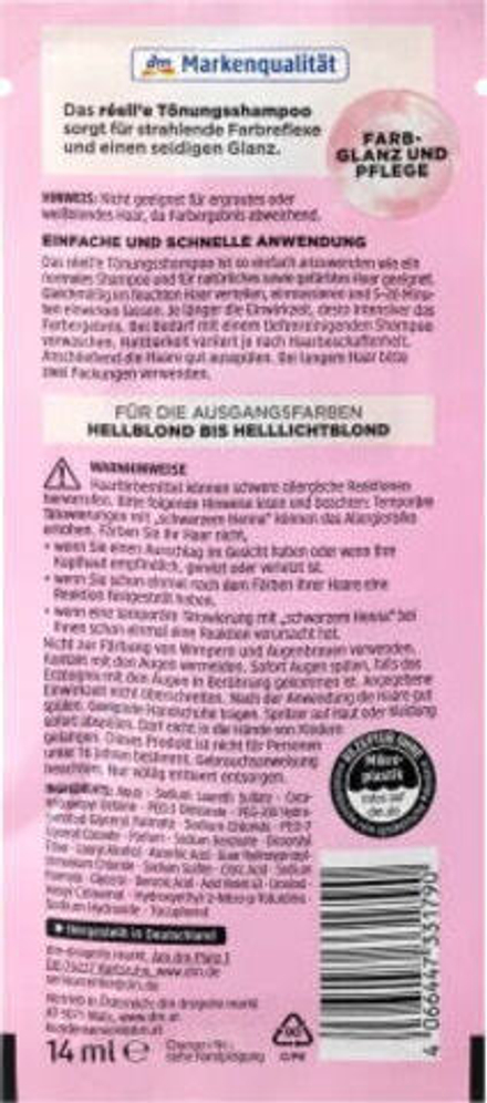 Tönungsshampoo 8.1 Platinblond, 14 ml