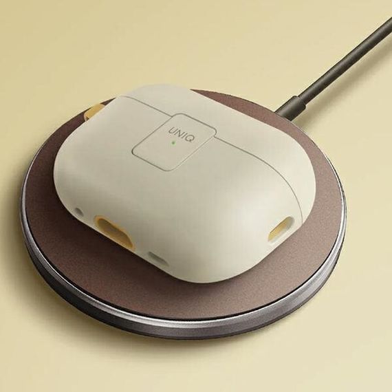 Чехол из полиуретана Uniq CLYDE для AirPods Pro 2 слоновая кость/канареечный (IVORY/CANARY YELLOW) (AIRPODSPRO2-CLYIVYCYEL)