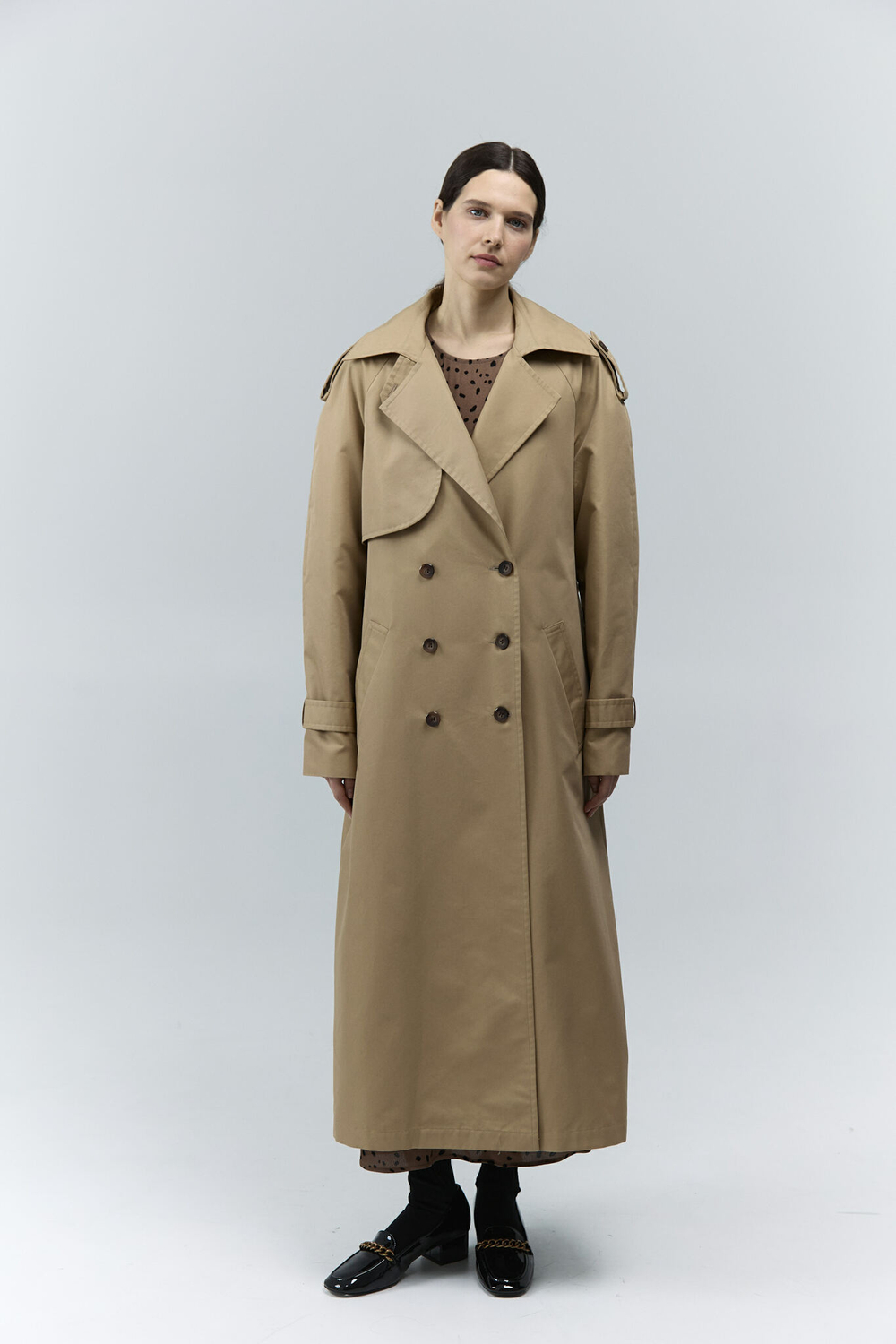 Тренч двубортный