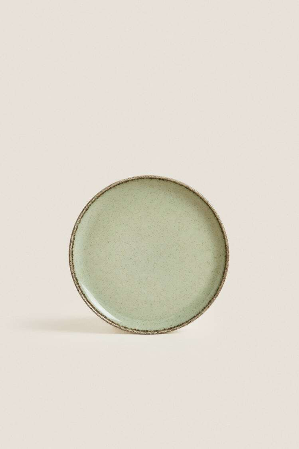 ZARA HOME ФАРФОРОВАЯ БОКОВАЯ ТАРЕЛКА, ЦВЕТ МОРСКОЙ ВОЛНЫ