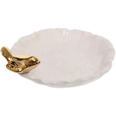 Подставка керамическая «GOLD Podarok», кувшинка, цвет белый, 12*12см (упаковка индив. пленка)