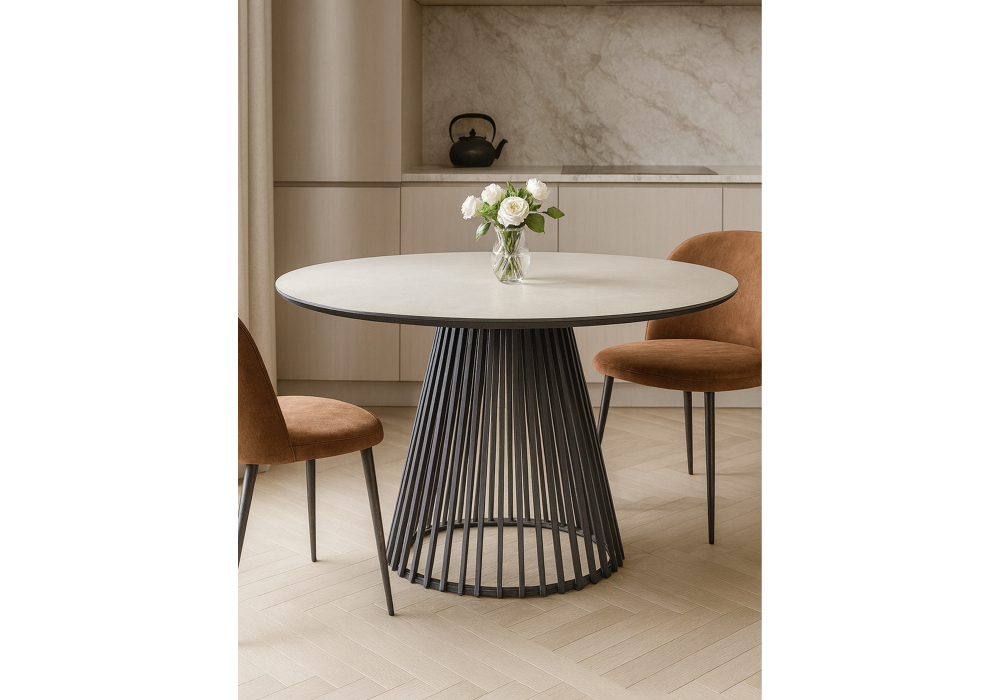 Керамический стол Woodville Нэнси 110 krater perla repose, черный