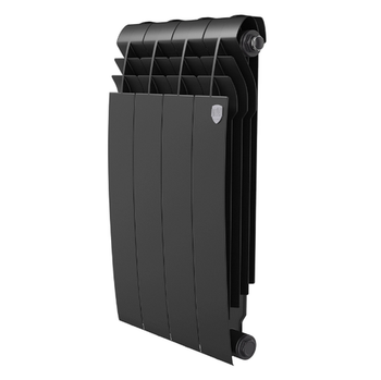 Радиатор биметаллический черный BiLiner 500 Noir 4 секции нижнее подключение