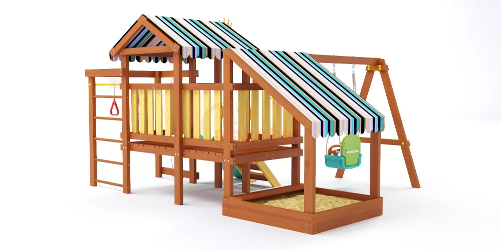 Деревянная игровая площадка для малышей