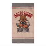 Кухонное полотенце «Доляна. Настоящий защитник», 35×60 см, 100% хлопок, рогожка 160 г/м²