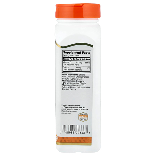 21st Century, Витамин C, 500 мг, 250 таблеток
