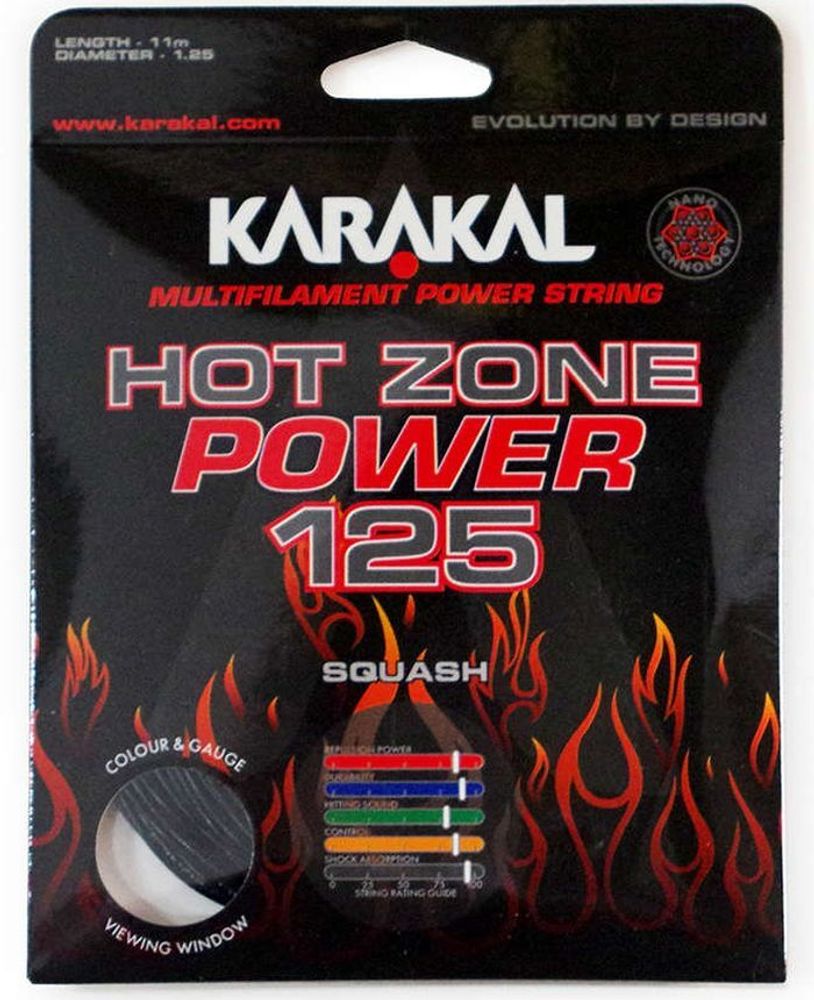 Струнгы для сквоша Karakal Hot Zone Power 125 (11 m) - black