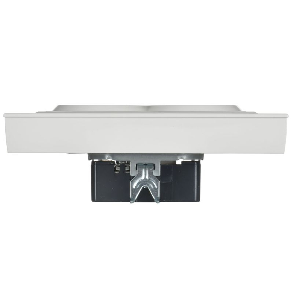 Розетка 2-м СП BRITE РСПл12-3-БрАБ 16А в сборе с заземл. без защ. шторок плоская арктич. бел. IEK BR-R27-16-K91-F