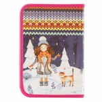 Пенал BRAUBERG, 1 отделение, 1 откидная планка, ламинированный картон, 19х13 см, Зима, 228253