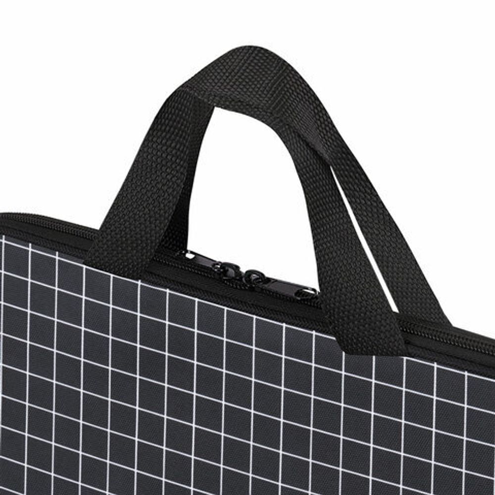 Папка на молнии с ручками BRAUBERG А4, 1 отделение, полиэстер, 20 мм, "Checkered", 272173