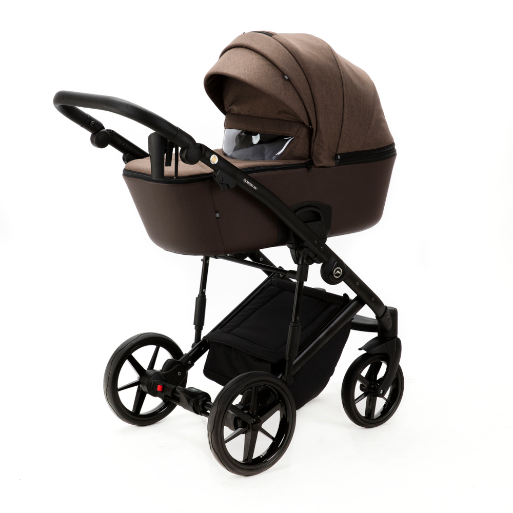 Детская универсальная коляска Adamex MOBI LUX PS-97 (2в1) Шоколад, шоколад экокожа