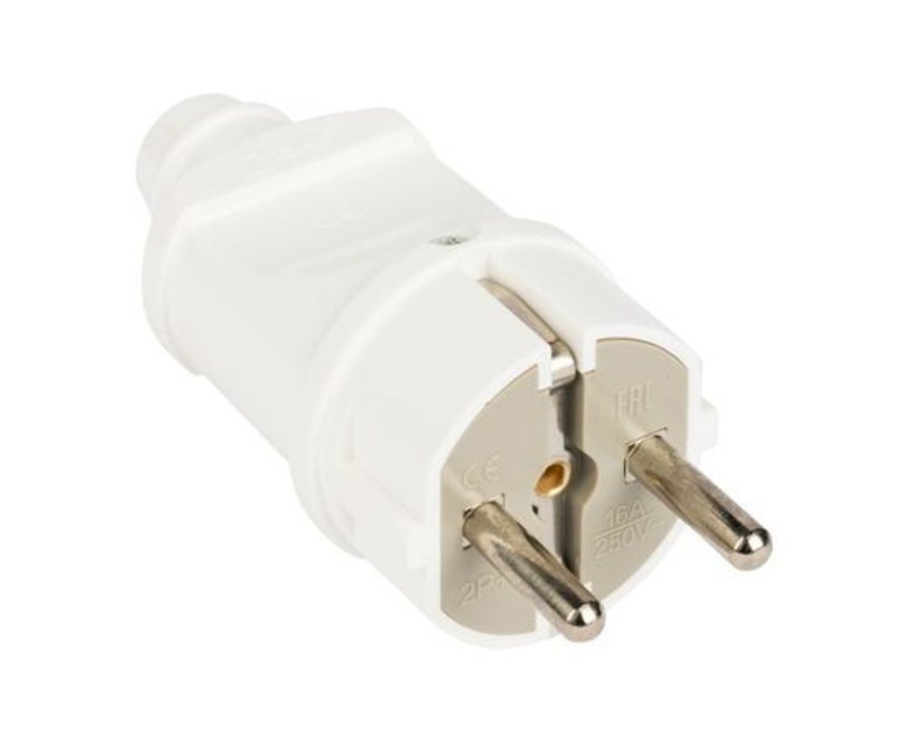 Евровилка прямая белая 16А AVP16-10 EKF