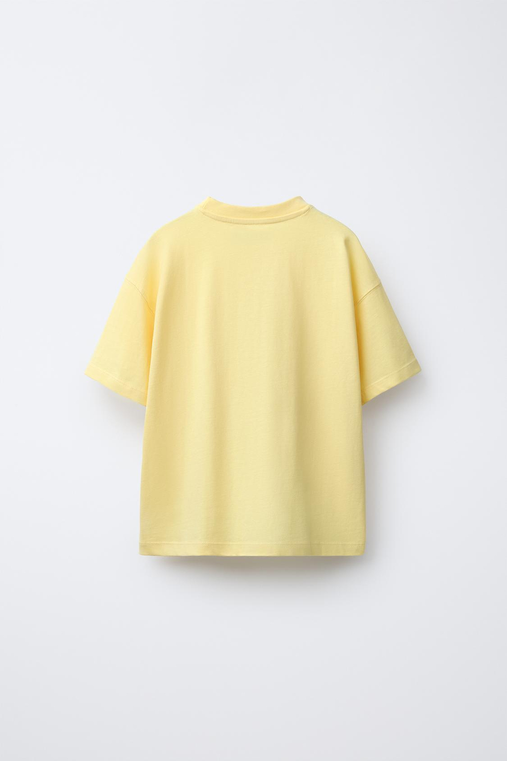 ZARA ОДНОТОННАЯ ФУТБОЛКА MEDIUM WEIGHT, ЖЕЛТЫЙ