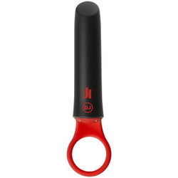 Черно-красный мини-вибратор Power Play with Silicone Grip Ring - 13,3 см.