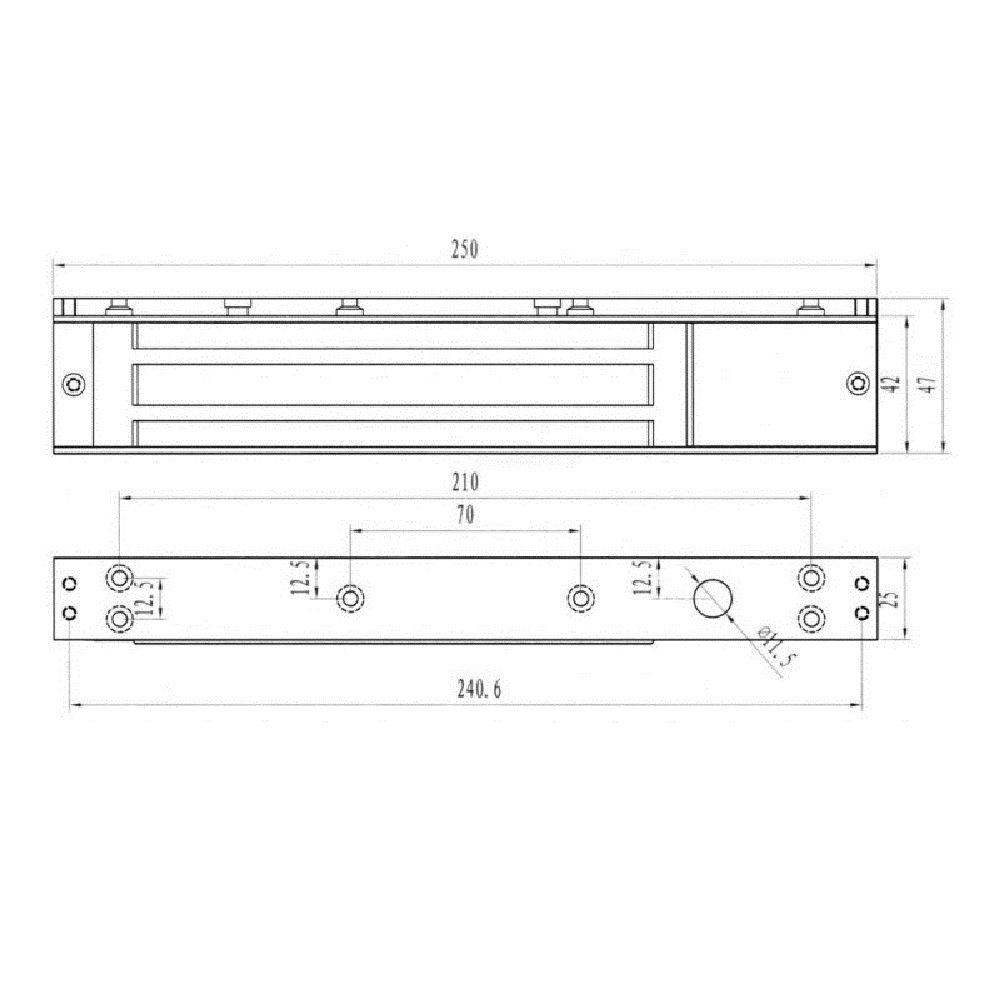 Электромагнитный замок Smartec ST-EL250ML (с планкой)