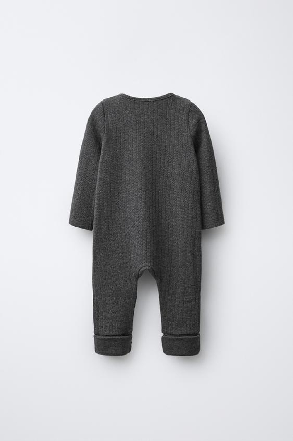 ZARA КОМБИНЕЗОН МЕЛАНЖ С ТРАНСФОРМИРУЮЩИМИСЯ НОЖКАМИ, АНТРАЦИТОВО-СЕРЫЙ