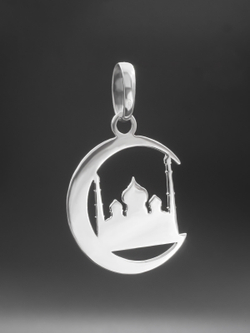 Подвес Мечеть в полумесяце из серебра