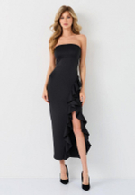 Платье длинное с воланом