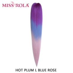 Канекалон M18 Easy Braid (искуственные волосы) 3 цветный Hot plum/ light_blue/ rose