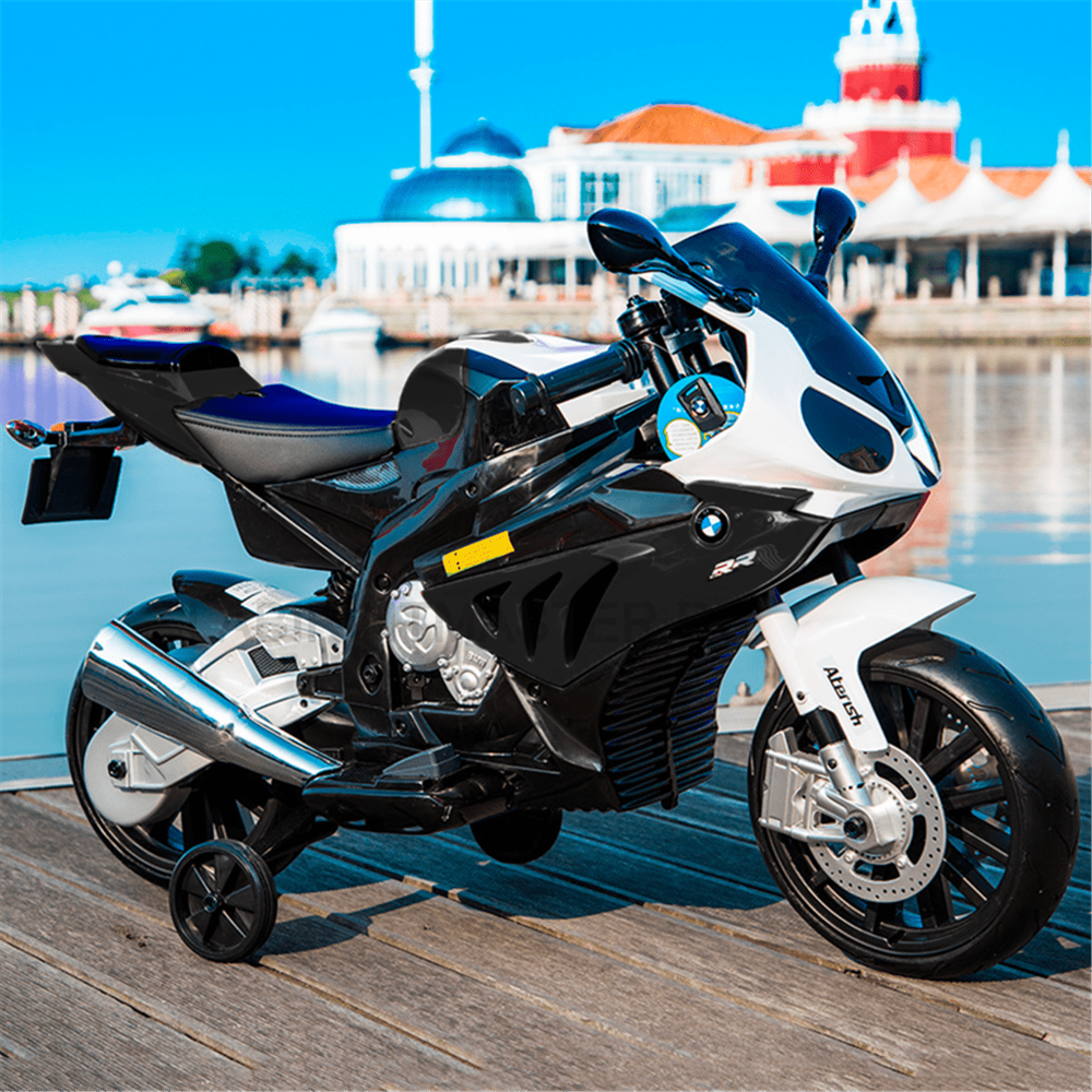 Детский электромобиль "BMW S1000RR", черный