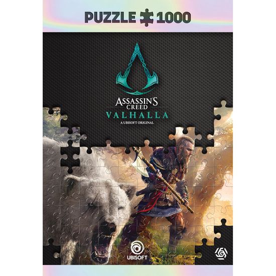 Пазл Assassin's Creed Valhalla Eivor & Polar Bear / Пазл по мотивам игры "Assassin's Creed Valhalla", Эйвор и белый медведь