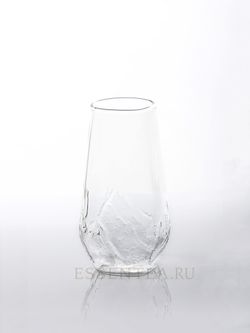 Стакан стеклянный "Байши" 480 мл с рельефным рисунком