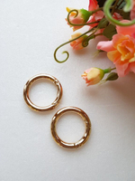 Карабин-кольцо D 25мм (толщина 6 мм), Золото