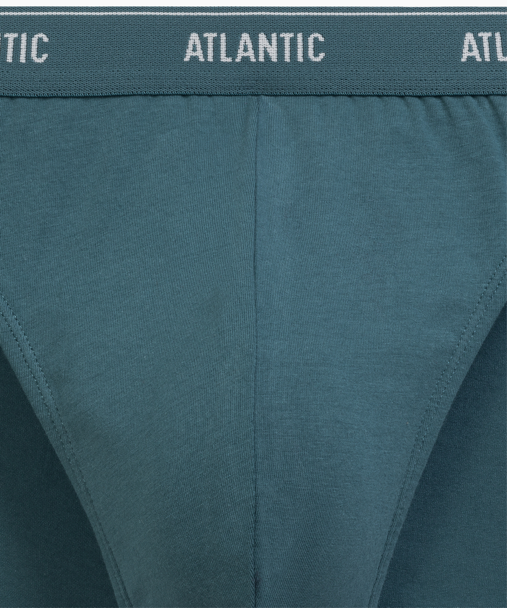 Мужские трусы слипы спорт Atlantic, набор 2 шт., хлопок, серый меланж + морской, 2RMP-094