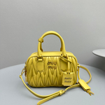 Miu Miu Matelasse Nappa Leather Top Handle Bag 19 cm