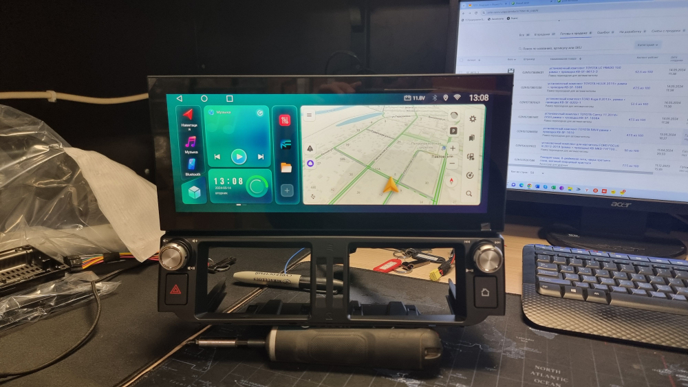 монитор для автомобиля на ANDROID 12.3" KP-T-12-464-TS10