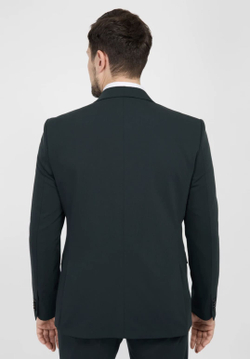 Мужской двубортный костюм (изумрудный) В91