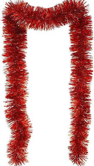 Мишура цвет красный, диаметр 100 мм., длина 3 м., ЕлкиТорг (M100red)