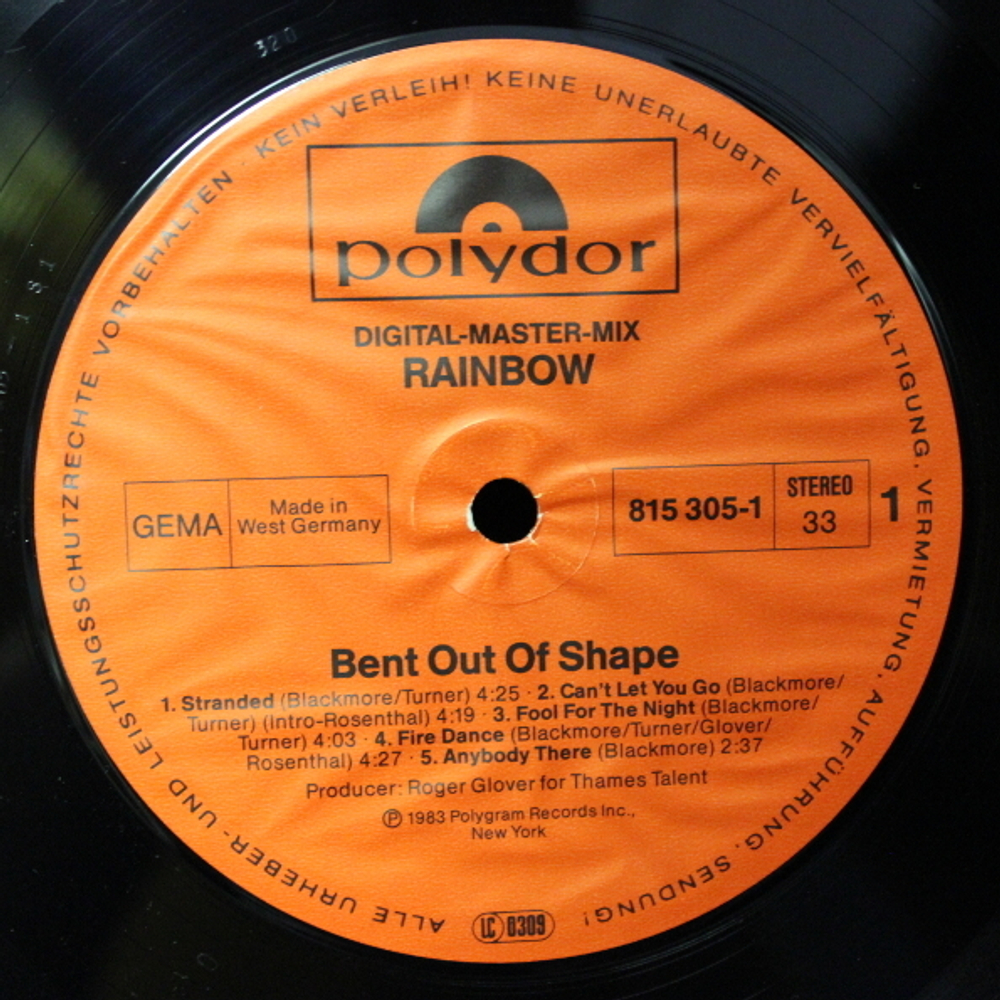 Rainbow / Bent Out Of Shape (LP)