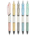 Ручка шариковая, автоматическая, Basir, синие чернила, серия "PREMIUM", белый матовый корпус, 5 шт