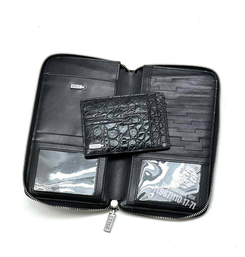 Портмоне из кожи крокодила Zilli