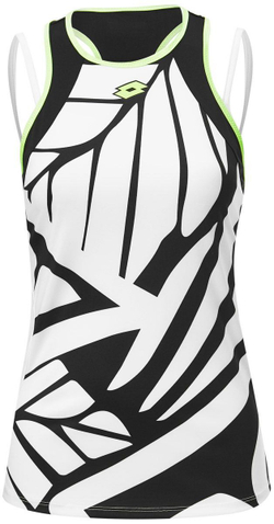 Женский топ теннисный Lotto Top Ten W III Tank PRT PL - bright white/all black