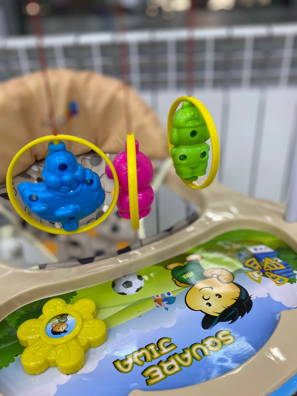 Ходунки, Alis, "Карусельки С", 7 колес, музыкальные игрушки, бежевый