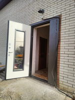 Дверь входная Камила серебро термо/двухстворчатая