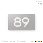 Табличка с номером 89 на дверь квартиры, для офиса, кабинета, аудитории, склада, серая 120х70 мм, Айдентика Технолоджи