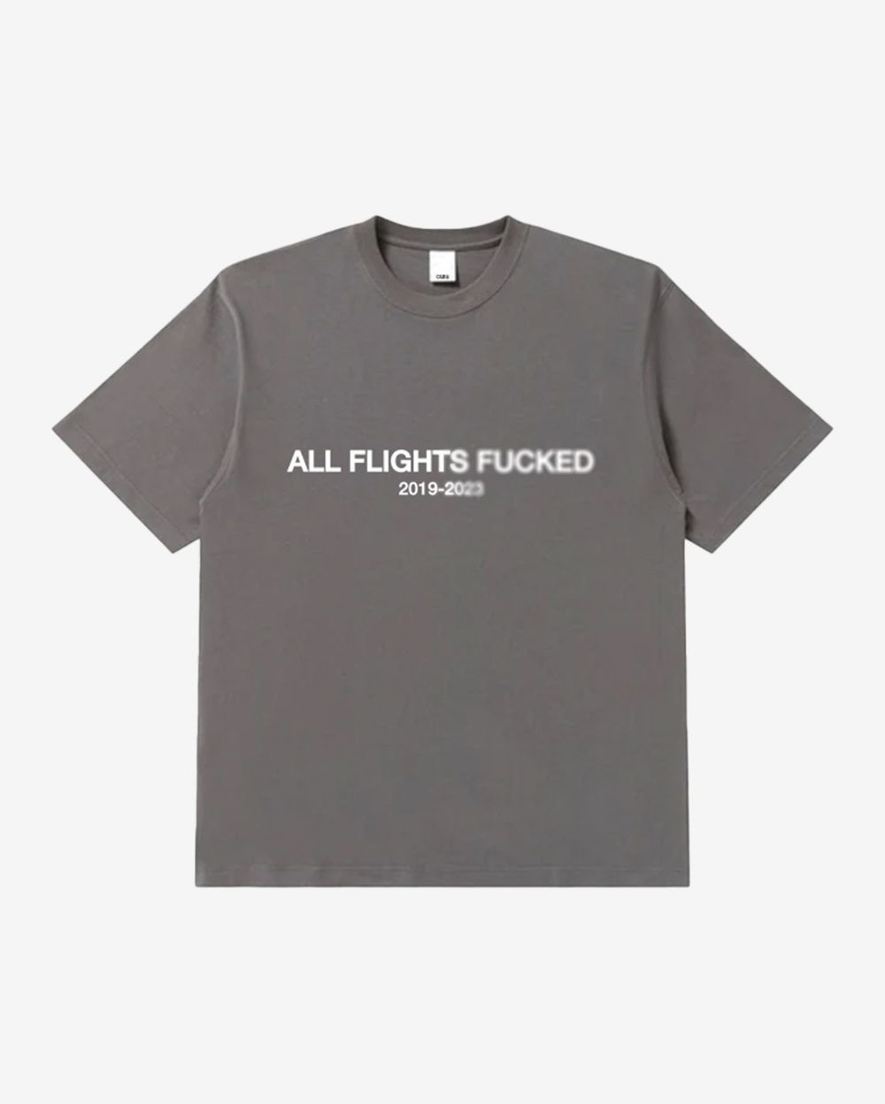 Футболка CU8E All Flights Fucked Пепельная