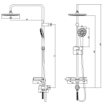 Душевая система Lemark (LM3788GM)